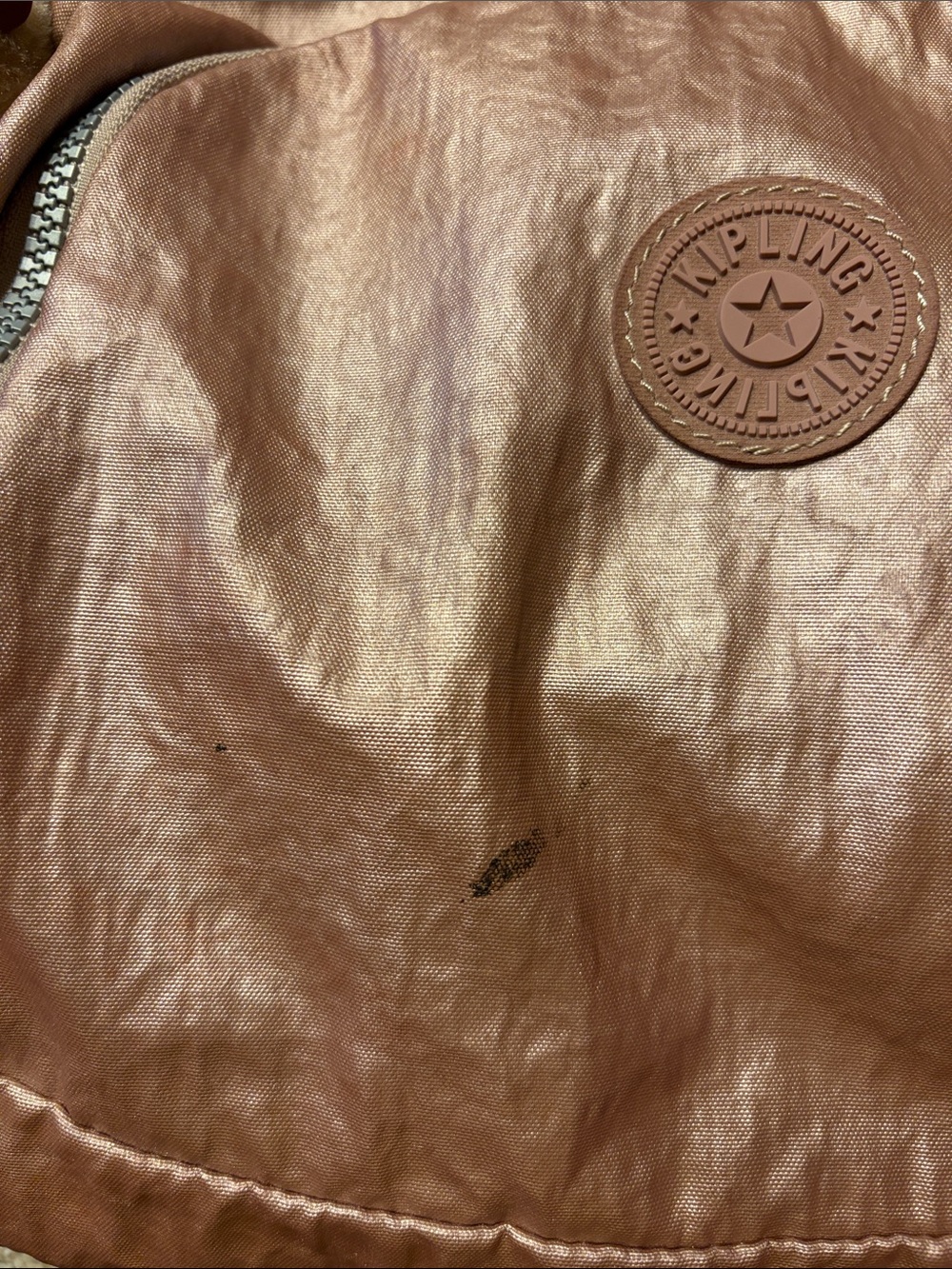 Kipling Metallic Pink Backpack - Picture 3 of 8